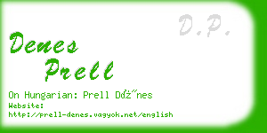 denes prell business card